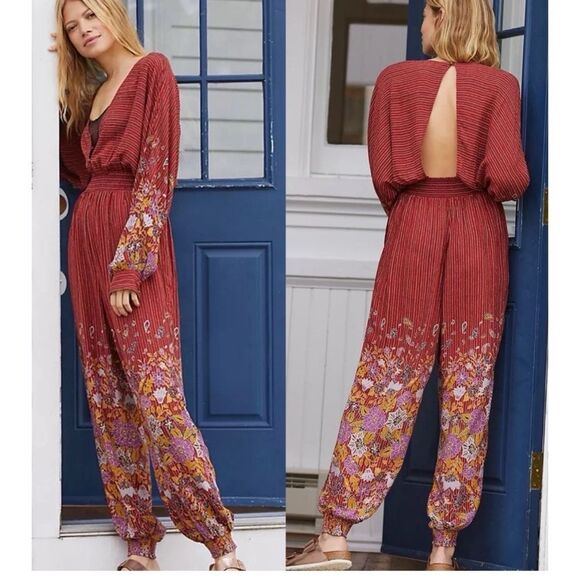 Anthropologie Breezy Open-Back Jumpsuit Size M - Picture 1 of 5
